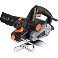 TACKLIFE Cepillo Eléctrico Madera 710W 16500RPM- Ancho de cepillado de 82 mm e Profundidad 2mm- Guía de Corte y Bolsa de…